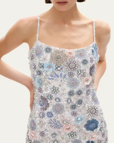 Rachel Gilbert Francesca Beaded Fit & Flare Mini Dress | Thumbnail 5 Rachel Gilbert Francesca Beaded Fit & Flare Mini Dress | Thumbnail 5