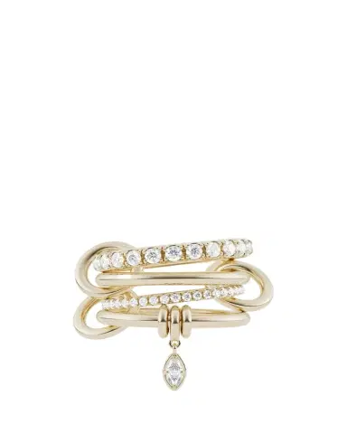 Spinelli Kilcollin Inara Marquise Yellow Gold Ring with Diamonds | Thumbnail 1 Spinelli Kilcollin Inara Marquise Yellow Gold Ring with Diamonds | Thumbnail 1
