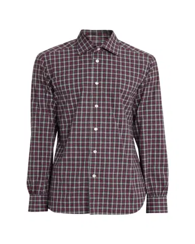 Cesare Attolini Men's Cotton Plaid Button-Down Shirt | Thumbnail 1 Cesare Attolini Men's Cotton Plaid Button-Down Shirt | Thumbnail 1