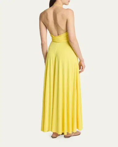 Alaïa Crossover Wrap Jersey Halter Maxi Dress | Thumbnail 3 Alaïa Crossover Wrap Jersey Halter Maxi Dress | Thumbnail 3