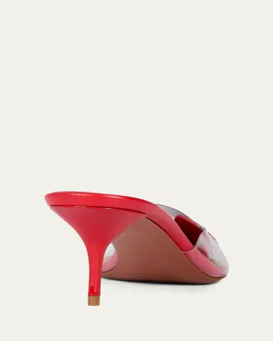 Alaïa 55mm Bloom Leather Transparent Mule Pumps | Thumbnail 3 Alaïa 55mm Bloom Leather Transparent Mule Pumps | Thumbnail 3