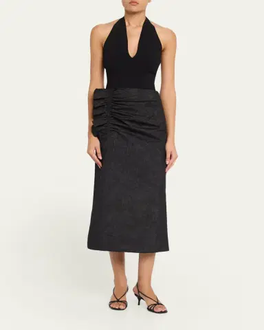 Ulla Johnson Ellis Taffeta Midi Skirt | Thumbnail 2 Ulla Johnson Ellis Taffeta Midi Skirt | Thumbnail 2