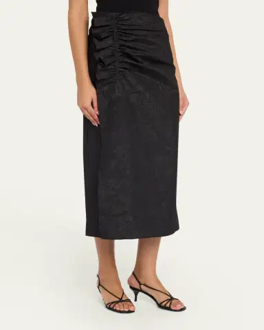 Ulla Johnson Ellis Taffeta Midi Skirt | Thumbnail 4 Ulla Johnson Ellis Taffeta Midi Skirt | Thumbnail 4