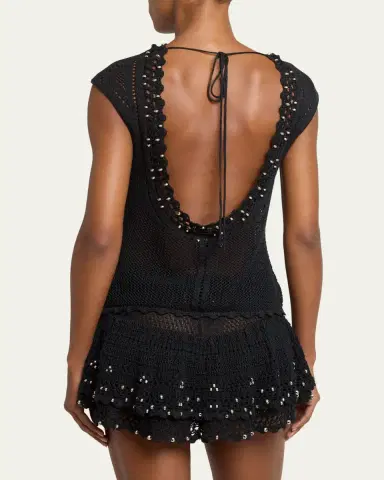 Isabel Marant Metorie Backless Crochet Knit Top | Thumbnail 3 Isabel Marant Metorie Backless Crochet Knit Top | Thumbnail 3