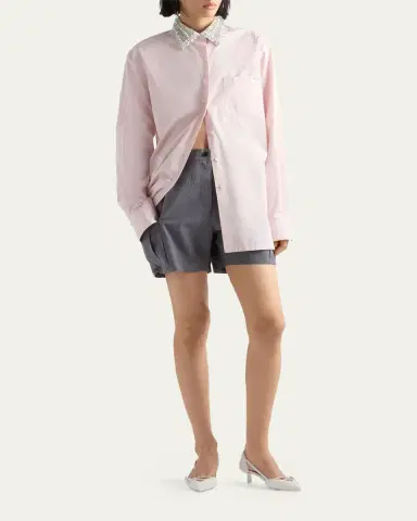 Prada Embroidered Poplin Shirt | Thumbnail 2 Prada Embroidered Poplin Shirt | Thumbnail 2