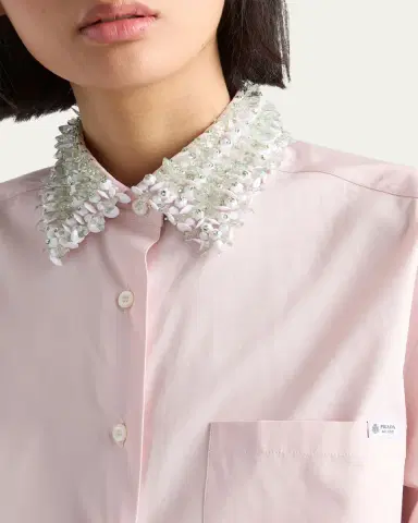 Prada Embroidered Poplin Shirt | Thumbnail 5 Prada Embroidered Poplin Shirt | Thumbnail 5