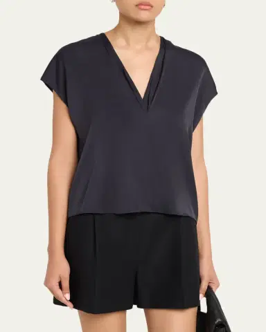 Vince Sleeveless Draped Top | Thumbnail 4 Vince Sleeveless Draped Top | Thumbnail 4