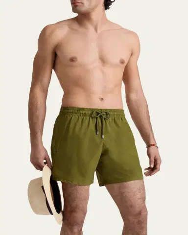 Vilebrequin Men's Micro-Perforated Packable Swim Trunks | Thumbnail 2 Vilebrequin Men's Micro-Perforated Packable Swim Trunks | Thumbnail 2