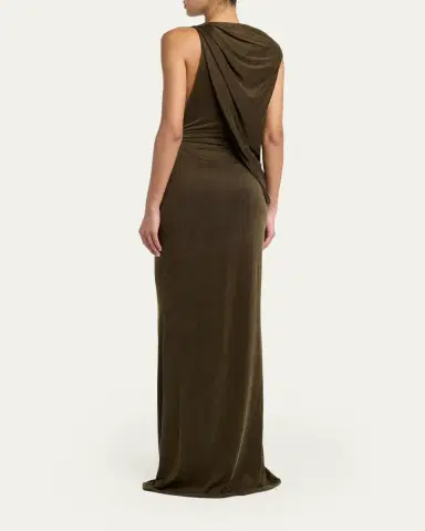 Tom Ford Plunging Cowl-Neck Sleeveless Maxi Dress | Thumbnail 3 Tom Ford Plunging Cowl-Neck Sleeveless Maxi Dress | Thumbnail 3