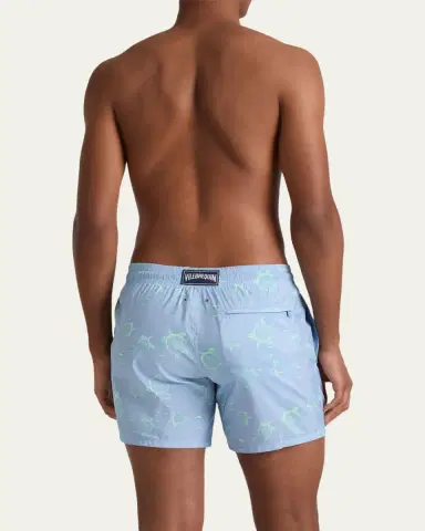 Vilebrequin Men's Bubbles and Turtles Packable Swim Trunks | Thumbnail 3 Vilebrequin Men's Bubbles and Turtles Packable Swim Trunks | Thumbnail 3