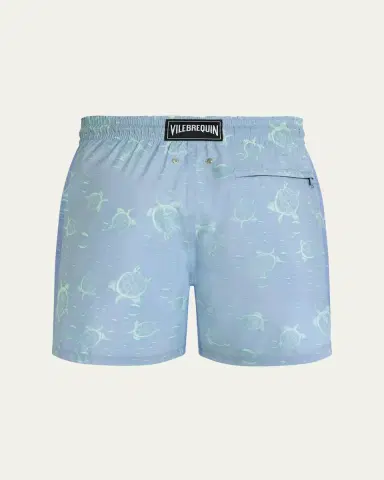 Vilebrequin Men's Bubbles and Turtles Packable Swim Trunks | Thumbnail 4 Vilebrequin Men's Bubbles and Turtles Packable Swim Trunks | Thumbnail 4