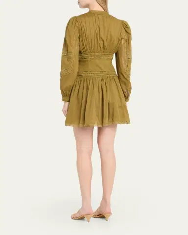 Ulla Johnson Elysia Embroidered Cotton Mini Dress | Thumbnail 3 Ulla Johnson Elysia Embroidered Cotton Mini Dress | Thumbnail 3