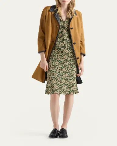 Prada Sable Floral Midi Dress | Thumbnail 2 Prada Sable Floral Midi Dress | Thumbnail 2
