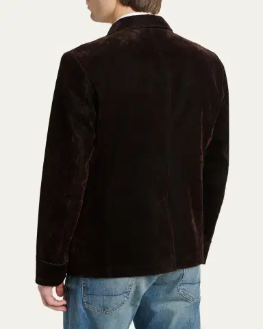 Tom Ford Men's Flocked Cotton Blend Patch Pocket Blazer | Thumbnail 3 Tom Ford Men's Flocked Cotton Blend Patch Pocket Blazer | Thumbnail 3