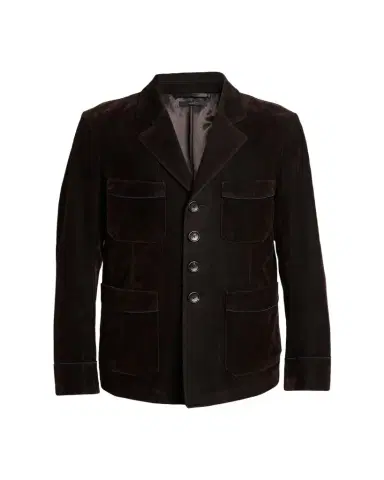 Tom Ford Men's Flocked Cotton Blend Patch Pocket Blazer | Thumbnail 1 Tom Ford Men's Flocked Cotton Blend Patch Pocket Blazer | Thumbnail 1