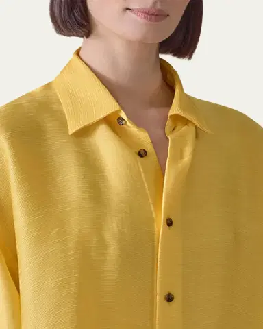 Eskandar A-Line Silk Plisse Shirt | Thumbnail 4 Eskandar A-Line Silk Plisse Shirt | Thumbnail 4