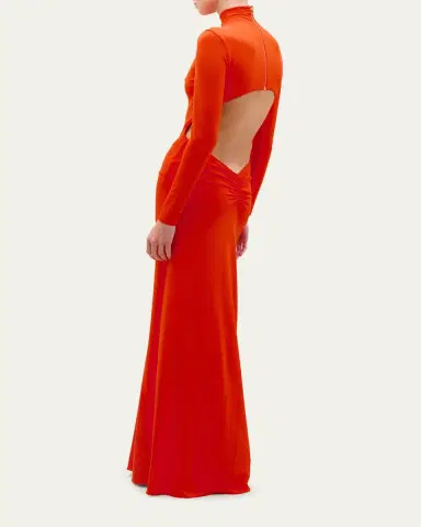 Silvia Tcherassi Birdy Twisted Cutout Long-Sleeve Maxi Dress | Thumbnail 3 Silvia Tcherassi Birdy Twisted Cutout Long-Sleeve Maxi Dress | Thumbnail 3