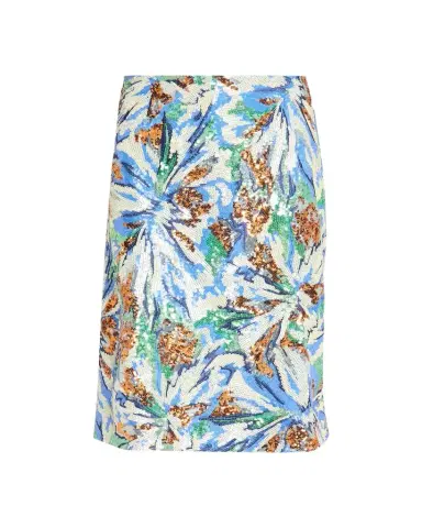 Rabanne Sequined Abstract Floral Midi Skirt | Thumbnail 1 Rabanne Sequined Abstract Floral Midi Skirt | Thumbnail 1