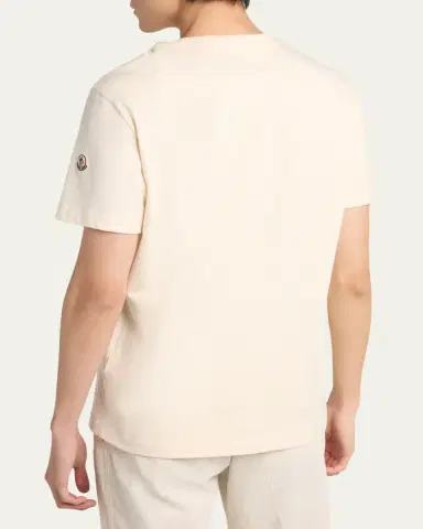 Moncler Men's Logo Cotton T-Shirt | Thumbnail 3 Moncler Men's Logo Cotton T-Shirt | Thumbnail 3