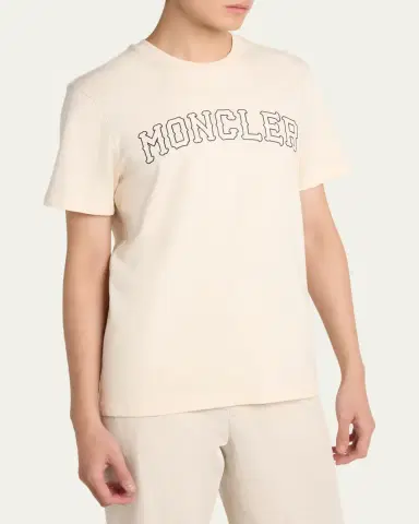 Moncler Men's Logo Cotton T-Shirt | Thumbnail 4 Moncler Men's Logo Cotton T-Shirt | Thumbnail 4