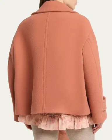 Chloé Wool Double-Breasted Oversized Pea Coat | Thumbnail 7 Chloé Wool Double-Breasted Oversized Pea Coat | Thumbnail 7