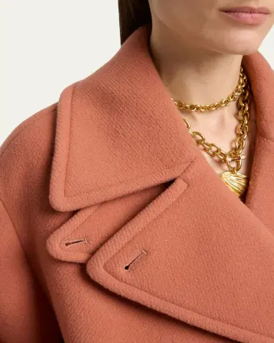 Chloé Wool Double-Breasted Oversized Pea Coat | Thumbnail 9 Chloé Wool Double-Breasted Oversized Pea Coat | Thumbnail 9