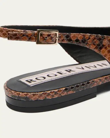 Roger Vivier Gommettine Croc-Embossed Leather Slingback Ballerina Flats | Thumbnail 2 Roger Vivier Gommettine Croc-Embossed Leather Slingback Ballerina Flats | Thumbnail 2