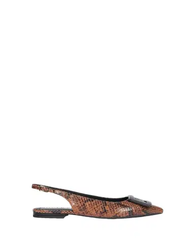 Roger Vivier Gommettine Croc-Embossed Leather Slingback Ballerina Flats | Thumbnail 1 Roger Vivier Gommettine Croc-Embossed Leather Slingback Ballerina Flats | Thumbnail 1