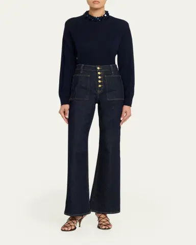 Ulla Johnson Lou Five-Button Flared Jeans | Thumbnail 2 Ulla Johnson Lou Five-Button Flared Jeans | Thumbnail 2
