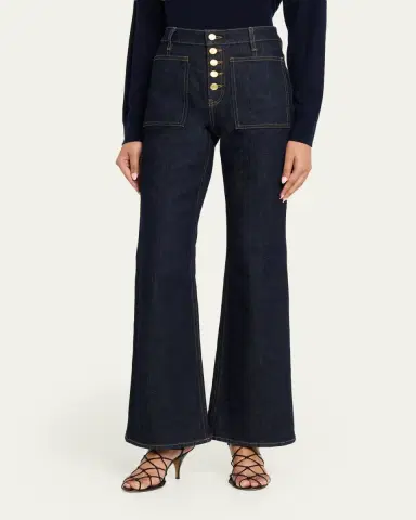 Ulla Johnson Lou Five-Button Flared Jeans | Thumbnail 4 Ulla Johnson Lou Five-Button Flared Jeans | Thumbnail 4