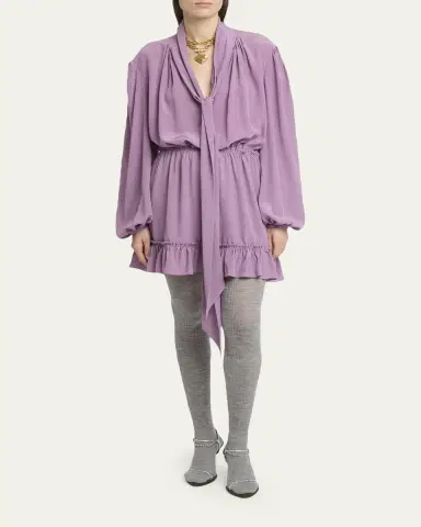 Chloé Organic Silk Crepe De Chine Dress | Thumbnail 2 Chloé Organic Silk Crepe De Chine Dress | Thumbnail 2