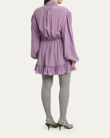 Chloé Organic Silk Crepe De Chine Dress | Thumbnail 3 Chloé Organic Silk Crepe De Chine Dress | Thumbnail 3