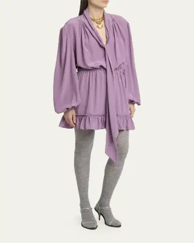 Chloé Organic Silk Crepe De Chine Dress | Thumbnail 4 Chloé Organic Silk Crepe De Chine Dress | Thumbnail 4