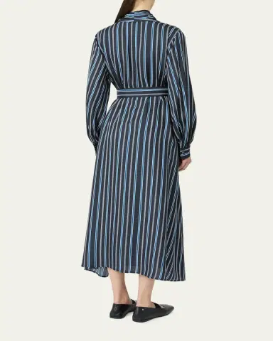 Max Mara Long-Sleeve Striped Shirtdress w/ Belt | Thumbnail 2 Max Mara Long-Sleeve Striped Shirtdress w/ Belt | Thumbnail 2