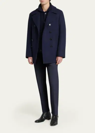 Tom Ford Men's Comfort Stretch Slim Flat-Front Trousers | Thumbnail 2 Tom Ford Men's Comfort Stretch Slim Flat-Front Trousers | Thumbnail 2