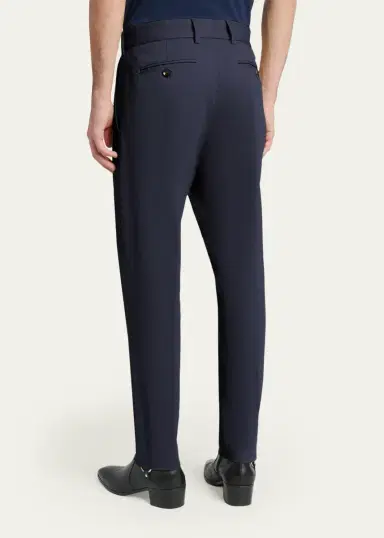 Tom Ford Men's Comfort Stretch Slim Flat-Front Trousers | Thumbnail 3 Tom Ford Men's Comfort Stretch Slim Flat-Front Trousers | Thumbnail 3