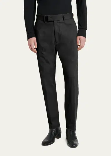 Tom Ford Men's Comfort Stretch Slim Flat-Front Trousers | Thumbnail 9 Tom Ford Men's Comfort Stretch Slim Flat-Front Trousers | Thumbnail 9