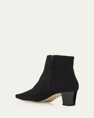 Manolo Blahnik Jaima Suede Side-Zip Ankle Boots | Thumbnail 2 Manolo Blahnik Jaima Suede Side-Zip Ankle Boots | Thumbnail 2