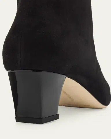 Manolo Blahnik Jaima Suede Side-Zip Ankle Boots | Thumbnail 3 Manolo Blahnik Jaima Suede Side-Zip Ankle Boots | Thumbnail 3
