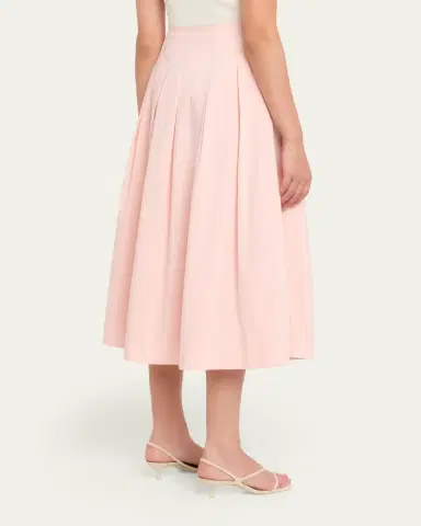 SIMKHAI Elora Poplin Midi Skirt | Thumbnail 3 SIMKHAI Elora Poplin Midi Skirt | Thumbnail 3