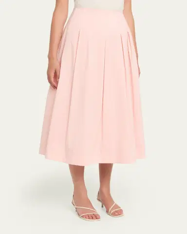 SIMKHAI Elora Poplin Midi Skirt | Thumbnail 4 SIMKHAI Elora Poplin Midi Skirt | Thumbnail 4