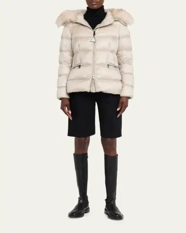 Moncler Boed Hooded Shearling-Trim Down Jacket | Thumbnail 2 Moncler Boed Hooded Shearling-Trim Down Jacket | Thumbnail 2