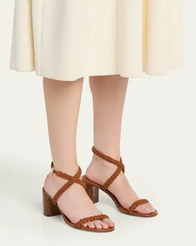 Gianvito Rossi 70mm Braided Leather Sandals | Thumbnail 2 Gianvito Rossi 70mm Braided Leather Sandals | Thumbnail 2