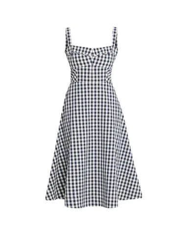 Veronica Beard Aila Gingham A-Line Midi Dress | Thumbnail 1 Veronica Beard Aila Gingham A-Line Midi Dress | Thumbnail 1