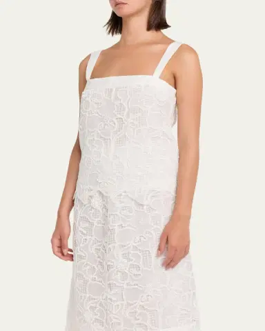 Simkhai Brynn Sleeveless Embroidered Top | Thumbnail 4 Simkhai Brynn Sleeveless Embroidered Top | Thumbnail 4