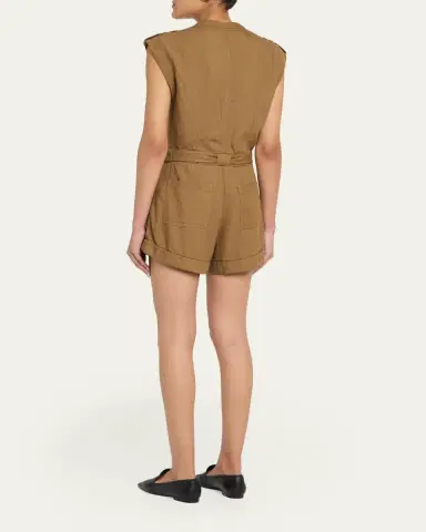 SIMKHAI Tinka Belted Romper | Thumbnail 3 SIMKHAI Tinka Belted Romper | Thumbnail 3