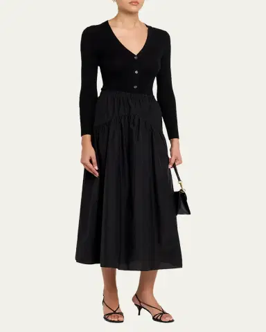 Theory Poplin Circle Skirt | Thumbnail 2 Theory Poplin Circle Skirt | Thumbnail 2