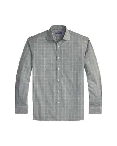 Ralph Lauren Purple Label Men's Glen Plaid Twill Classic-Fit Shirt | Thumbnail 1 Ralph Lauren Purple Label Men's Glen Plaid Twill Classic-Fit Shirt | Thumbnail 1