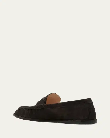 Stuart Weitzman Spencer Suede Penny Loafers | Thumbnail 4 Stuart Weitzman Spencer Suede Penny Loafers | Thumbnail 4