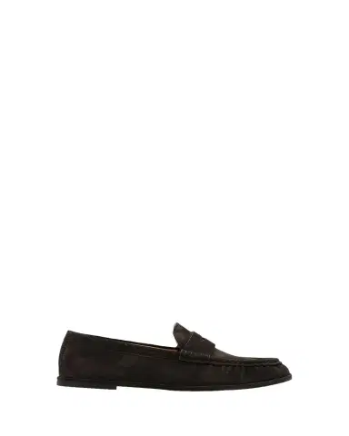 Stuart Weitzman Spencer Suede Penny Loafers | Thumbnail 1 Stuart Weitzman Spencer Suede Penny Loafers | Thumbnail 1